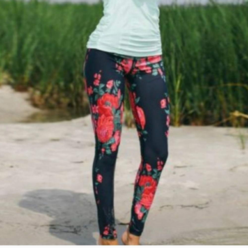 Albion Fit Antigua Floral High Waisted‎ Leggings Size XS